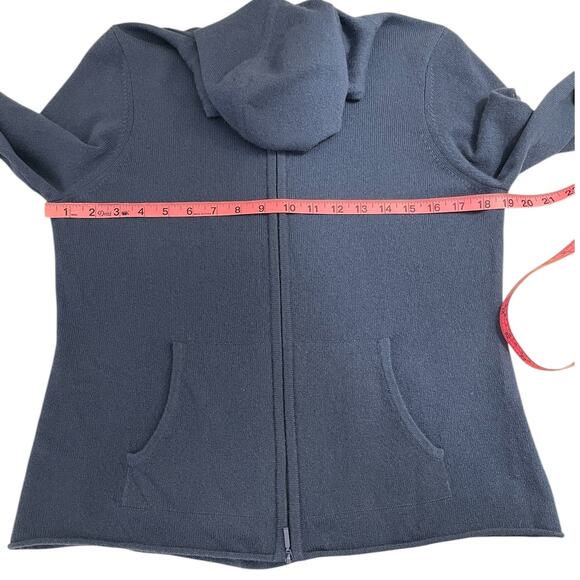 Lord & Taylor 100% Two-Ply Cashmere Full Zip Hoodie Women's Size LP Quiet Luxury - Picture 11 of 12